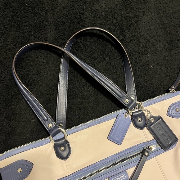 Coach White and Blue Women's Bag - Picture 6 of 12